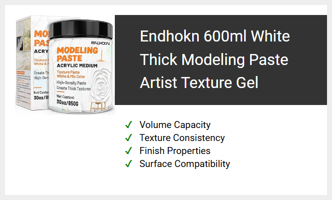 Endhokn 600ml White Thick Modeling Paste Artist Texture Gel