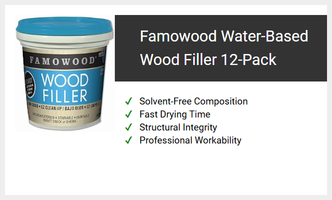 Famowood Water-Based Wood Filler 12-Pack