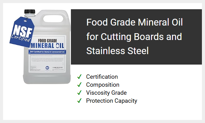 Food Grade Mineral Oil for Cutting Boards and Stainless Steel
