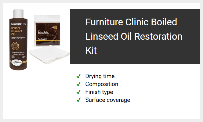 Furniture Clinic Boiled Linseed Oil Restoration Kit