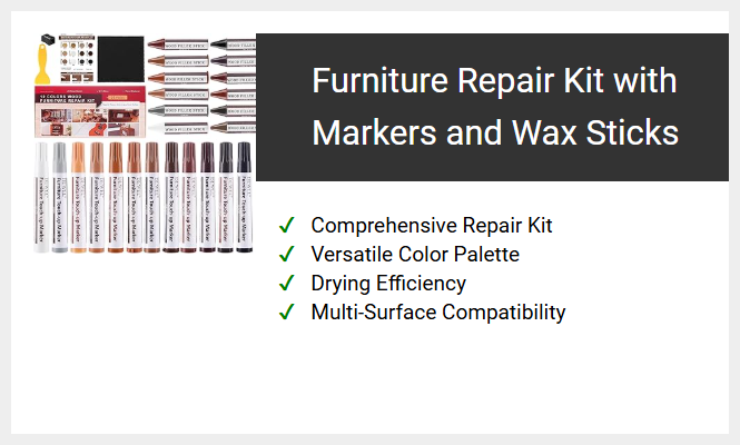 Furniture Repair Kit with Markers and Wax Sticks