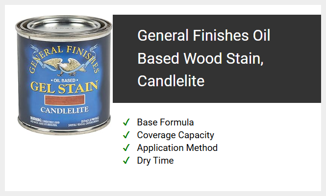 General Finishes Oil Based Wood Stain, Candlelite