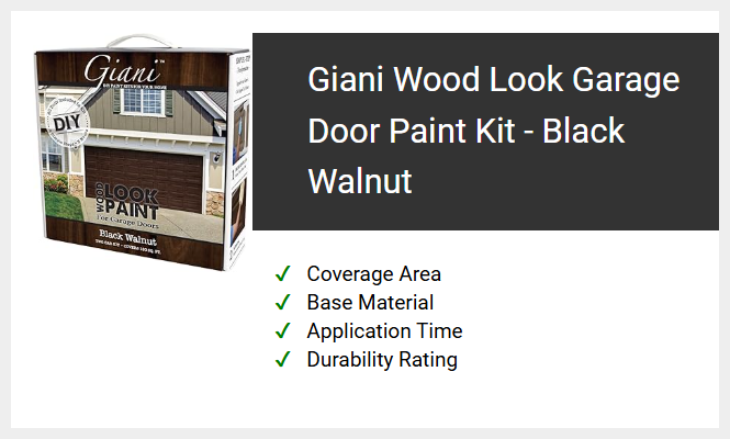 Giani Wood Look Garage Door Paint Kit - Black Walnut