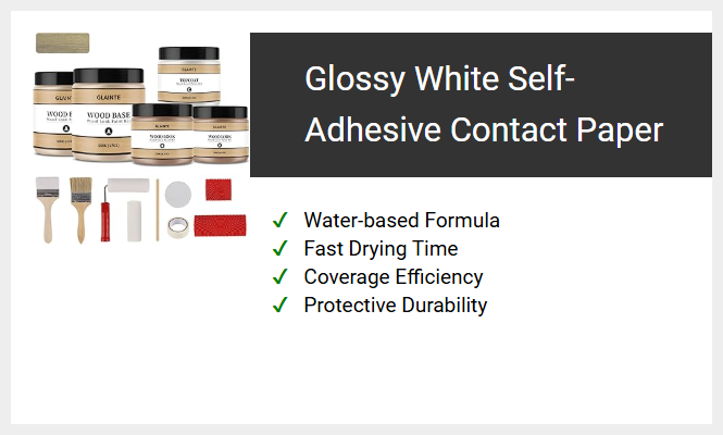 Glossy White Self-Adhesive Contact Paper
