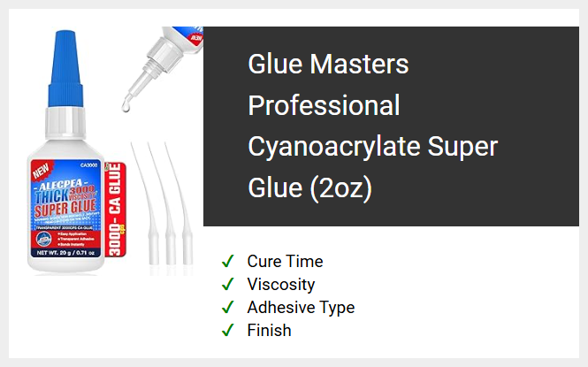 Glue Masters Professional Cyanoacrylate Super Glue (2oz)