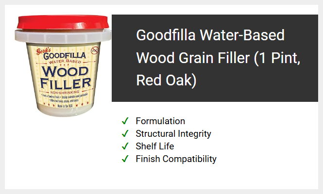 Goodfilla Water-Based Wood Grain Filler (1 Pint, Red Oak)