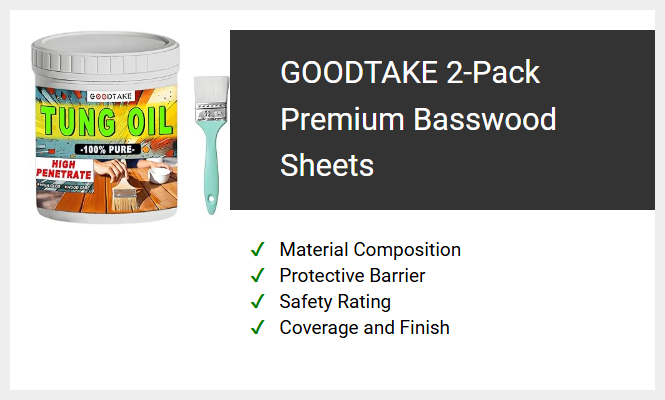 GOODTAKE 2-Pack Premium Basswood Sheets