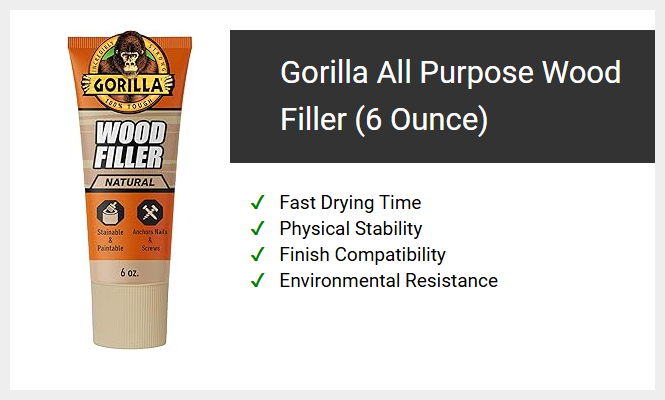 Gorilla All Purpose Wood Filler (6 Ounce)