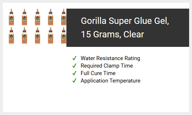 Gorilla Super Glue Gel, 15 Grams, Clear