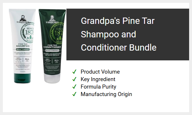 Grandpa's Pine Tar Shampoo and Conditioner Bundle