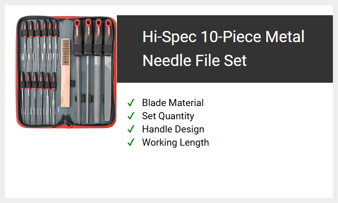 Hi-Spec 10-Piece Metal Needle File Set