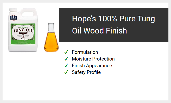 Hope's 100% Pure Tung Oil Wood Finish