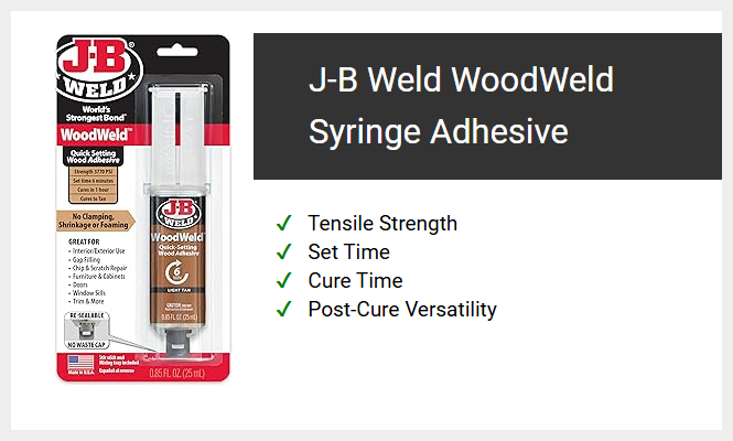 J-B Weld WoodWeld Syringe Adhesive