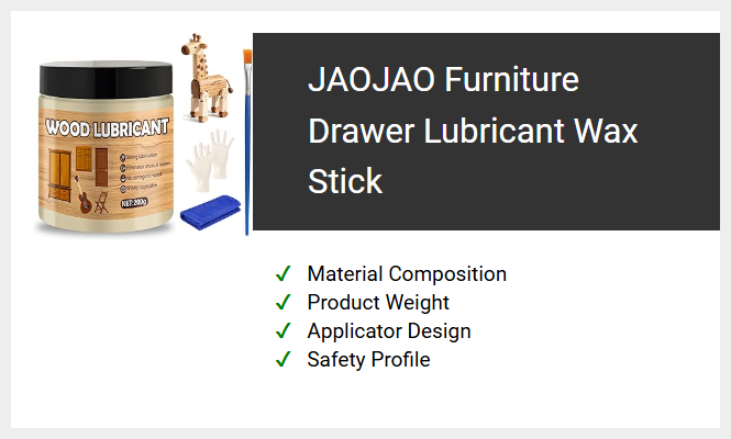 JAOJAO Furniture Drawer Lubricant Wax Stick