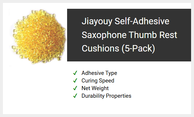 Jiayouy Self-Adhesive Saxophone Thumb Rest Cushions (5-Pack)