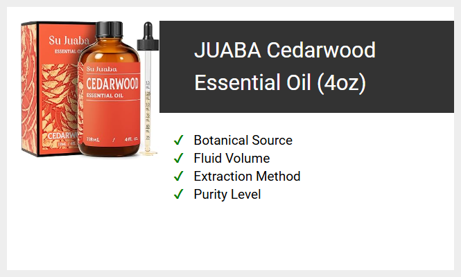 JUABA Cedarwood Essential Oil (4oz)