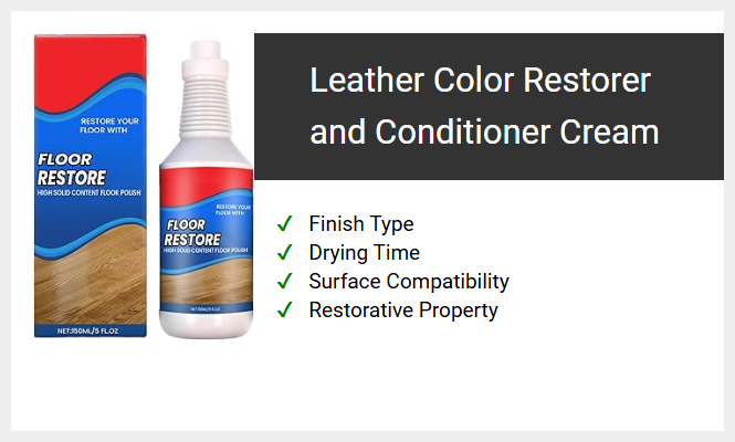 Leather Color Restorer and Conditioner Cream