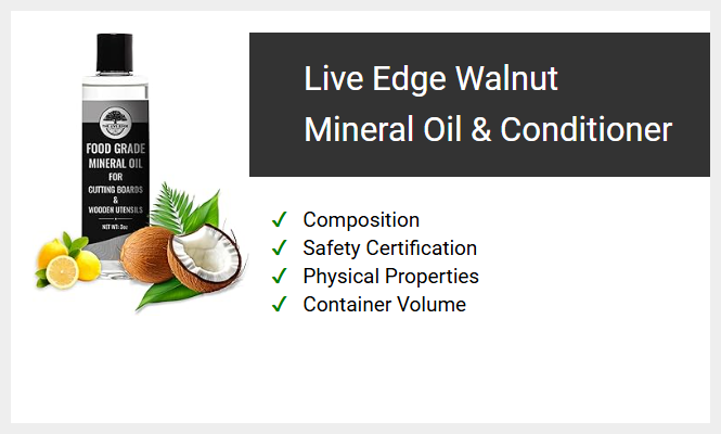 Live Edge Walnut Mineral Oil & Conditioner