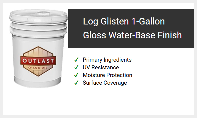 Log Glisten 1-Gallon Gloss Water-Base Finish