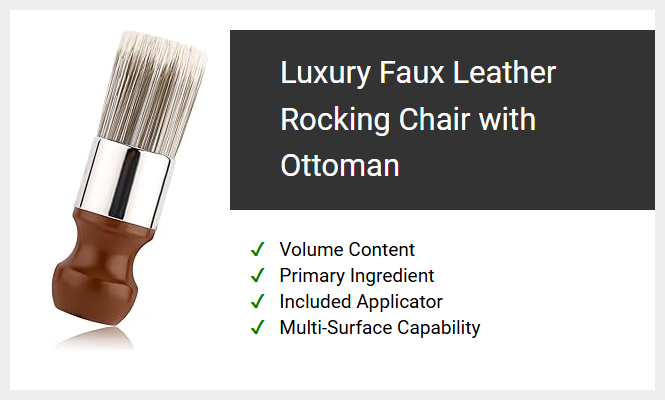 Luxury Faux Leather Rocking Chair with Ottoman