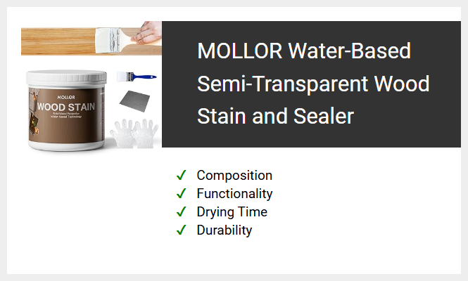 MOLLOR Water-Based Semi-Transparent Wood Stain and Sealer