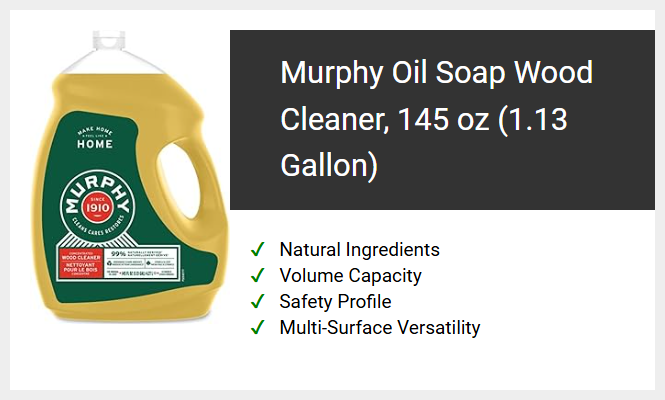 Murphy Oil Soap Wood Cleaner, 145 oz (1.13 Gallon)