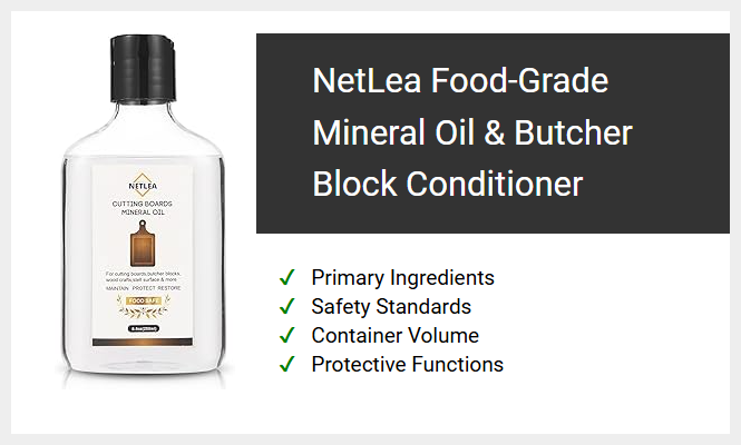 NetLea Food-Grade Mineral Oil & Butcher Block Conditioner
