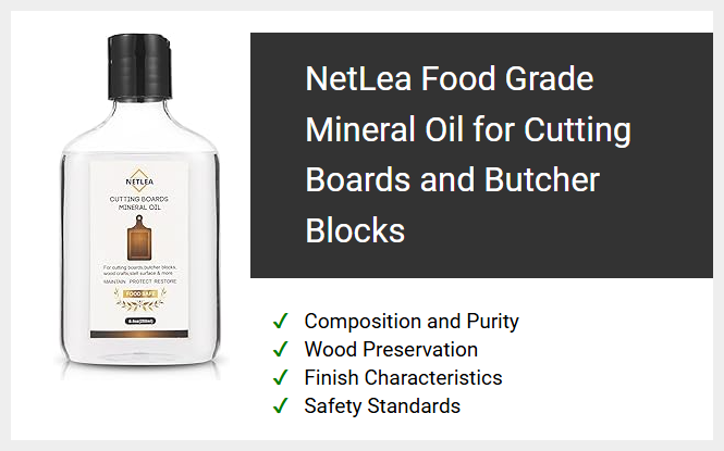 NetLea Food Grade Mineral Oil for Cutting Boards and Butcher Blocks