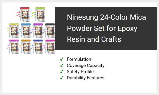 Ninesung 24-Color Mica Powder Set for Epoxy Resin and Crafts