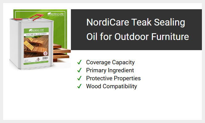 NordiCare Teak Sealing Oil for Outdoor Furniture