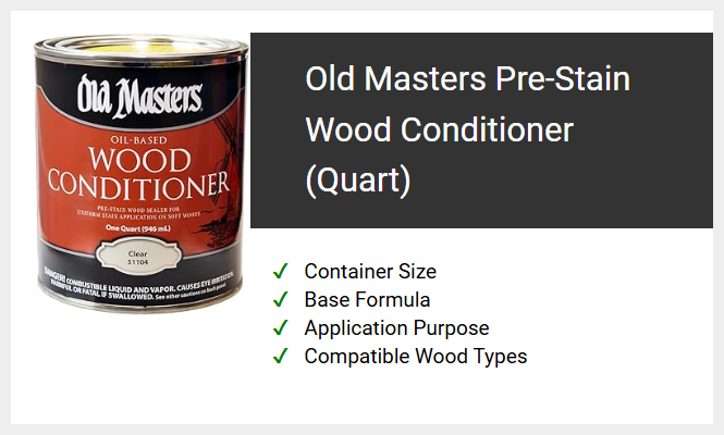 Old Masters Pre-Stain Wood Conditioner (Quart)