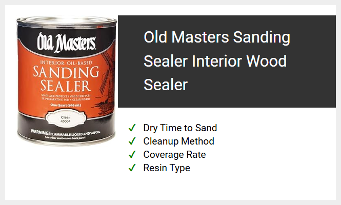 Old Masters Sanding Sealer Interior Wood Sealer