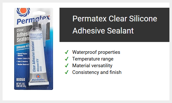 Permatex Clear Silicone Adhesive Sealant