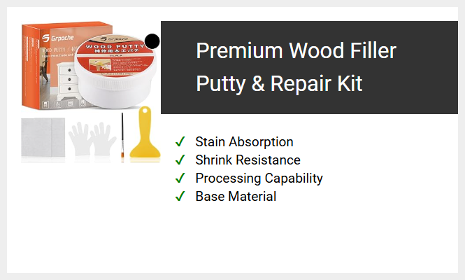 Premium Wood Filler Putty & Repair Kit