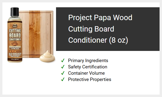 Project Papa Wood Cutting Board Conditioner (8 oz)