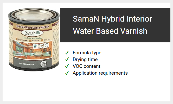 SamaN Hybrid Interior Water Based Varnish