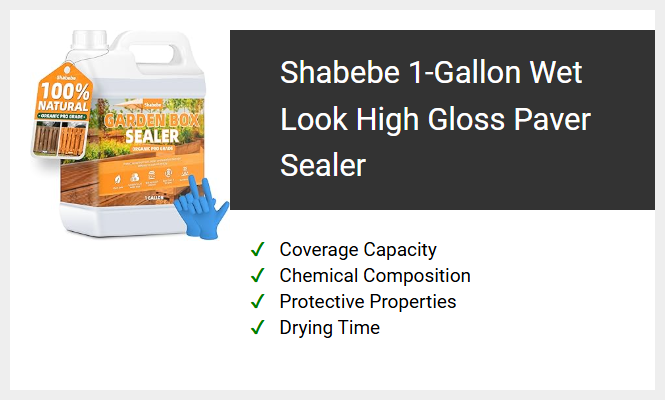 Shabebe 1-Gallon Wet Look High Gloss Paver Sealer