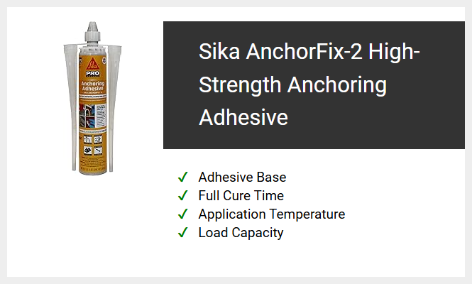 Sika AnchorFix-2 High-Strength Anchoring Adhesive