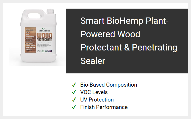 Smart BioHemp Plant-Powered Wood Protectant & Penetrating Sealer