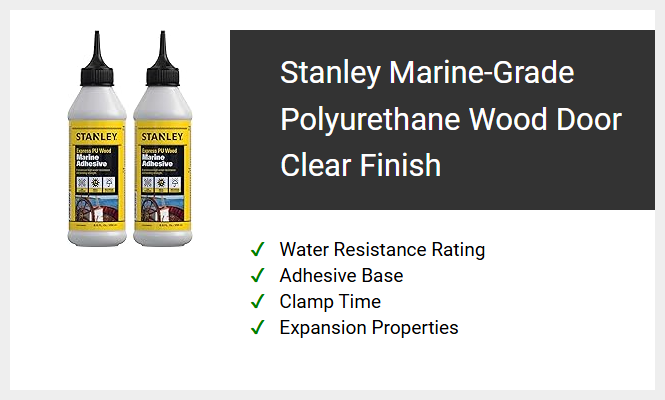 Stanley Marine-Grade Polyurethane Wood Door Clear Finish