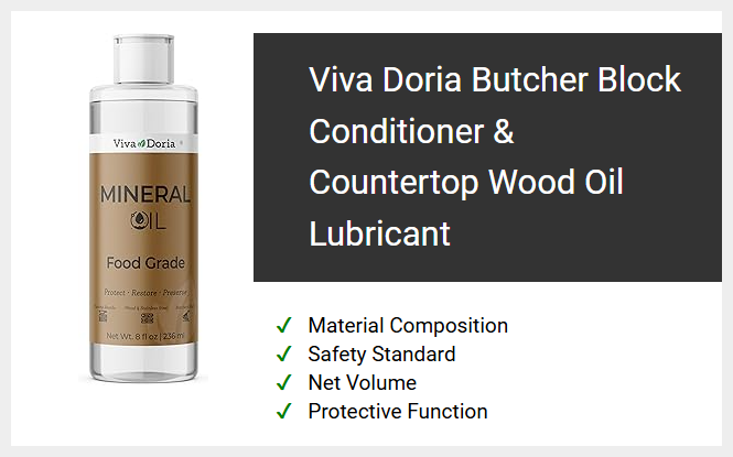 Viva Doria Butcher Block Conditioner & Countertop Wood Oil Lubricant