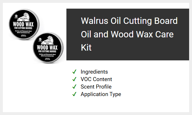 Walrus Oil Cutting Board Oil and Wood Wax Care Kit