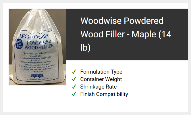 Woodwise Powdered Wood Filler - Maple (14 lb)