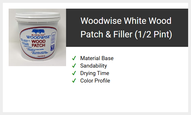 Woodwise White Wood Patch & Filler (1/2 Pint)