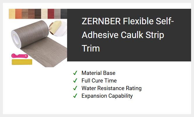 ZERNBER Flexible Self-Adhesive Caulk Strip Trim