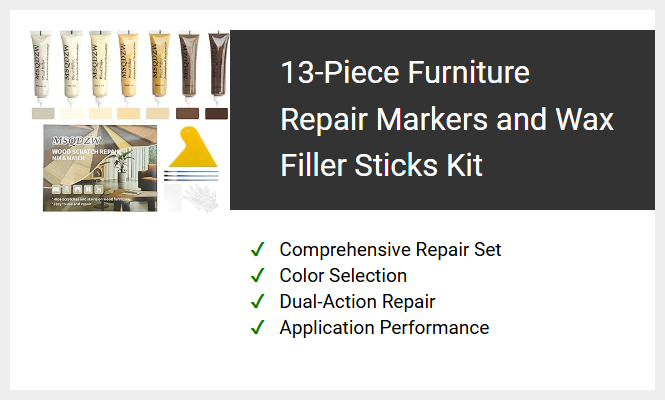 13-Piece Furniture Repair Markers and Wax Filler Sticks Kit