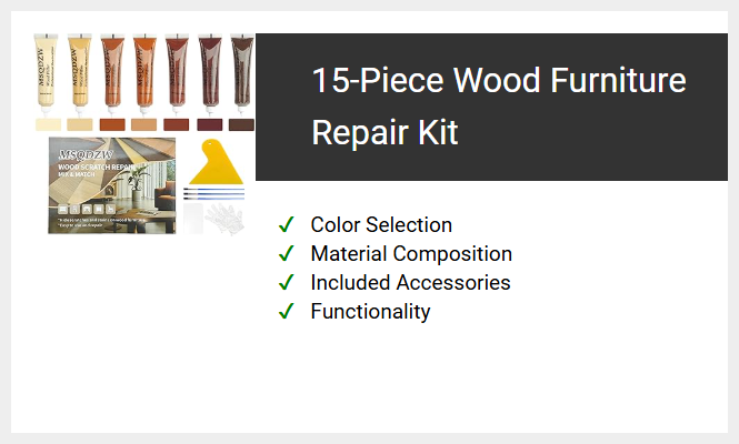15-Piece Wood Furniture Repair Kit