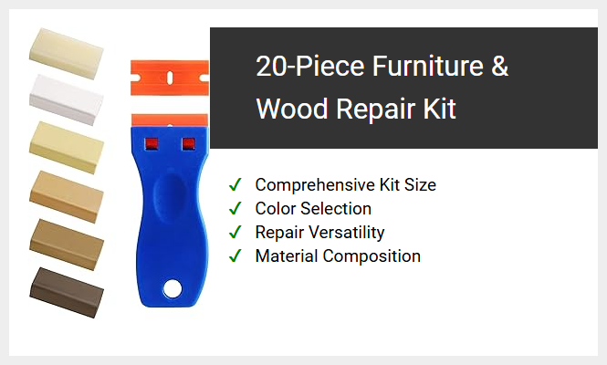 20-Piece Furniture & Wood Repair Kit