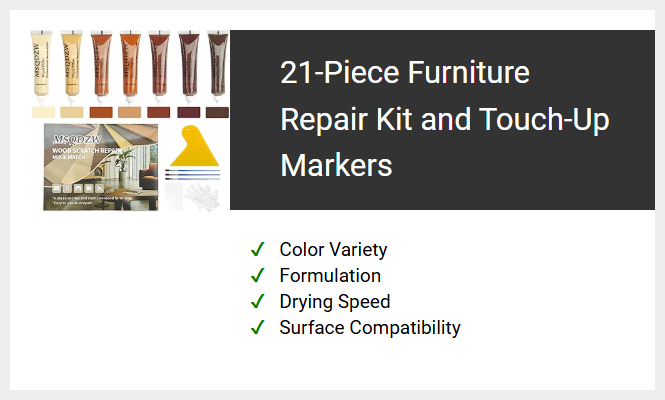 21-Piece Furniture Repair Kit and Touch-Up Markers