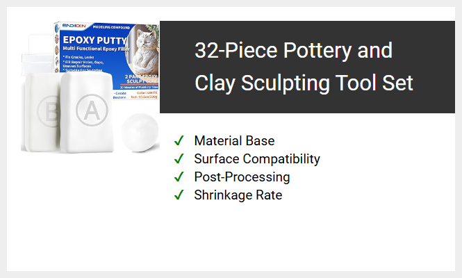 32-Piece Pottery and Clay Sculpting Tool Set